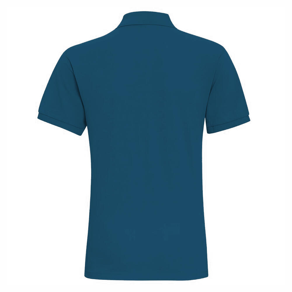 Polo Uni Manches Courtes Homme (Bleu Sarcelle Chiné) 2/4