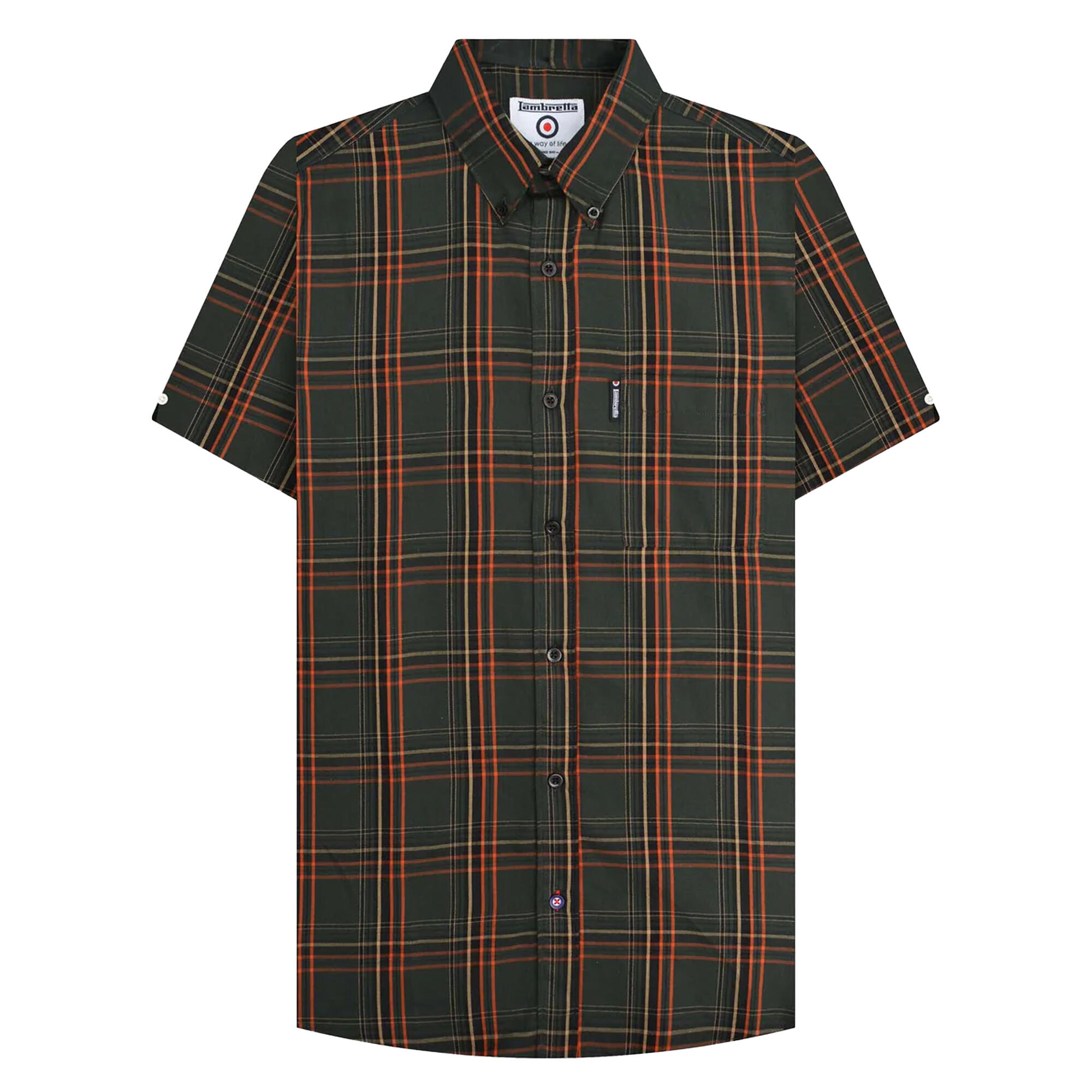 Chemise SS25 Homme (Vert Kaki / Orange) 2/3