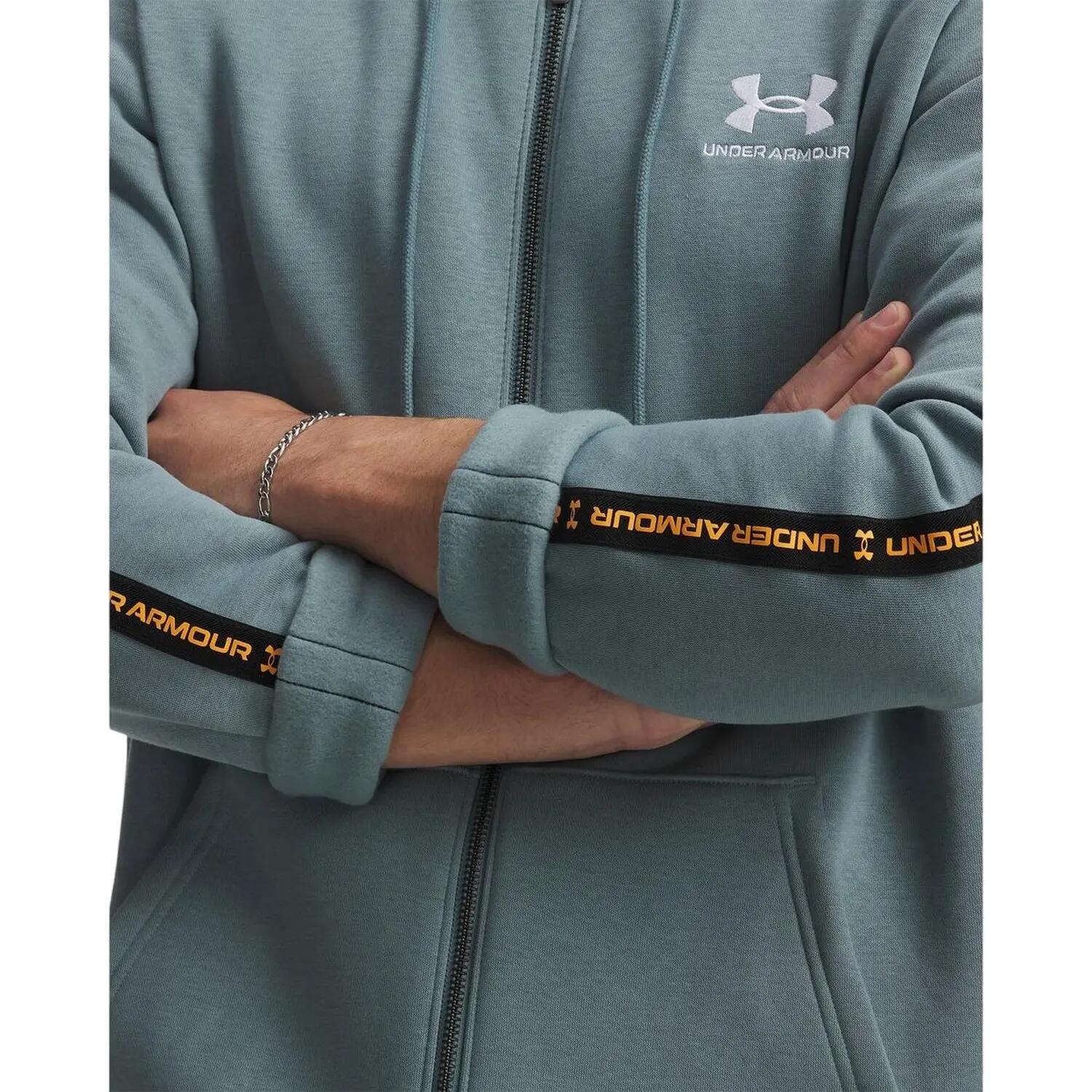 Herenhoodie met fleeceversterkte mouwen en doorlopende ritssluiting (Jasper) 3/5