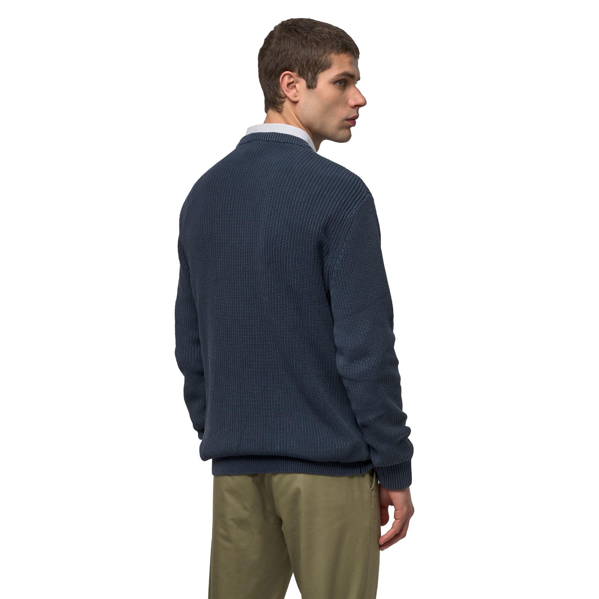 Maglione da uomo in cotone blu da casual 5/6