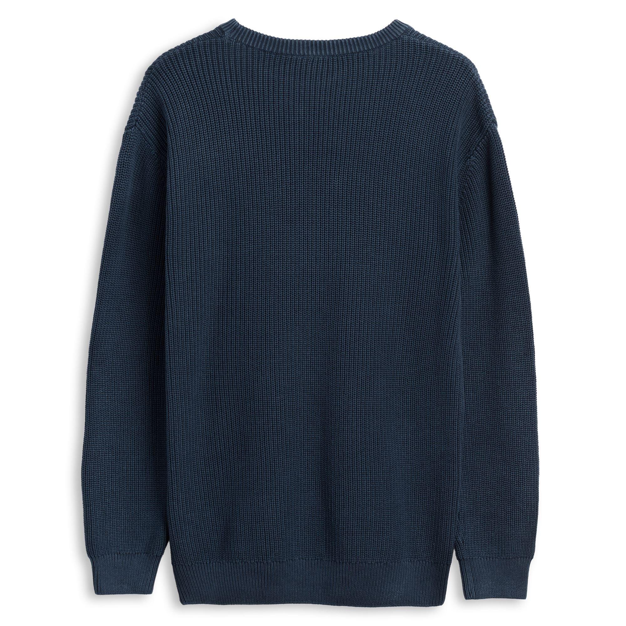 Maglione da uomo in cotone blu da casual 2/6