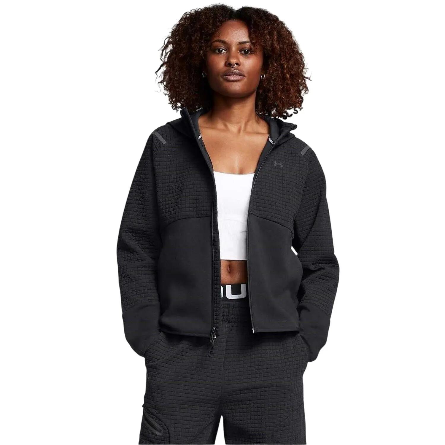 Womens/Ladies Full Zip Hoodie (Black) 4/5