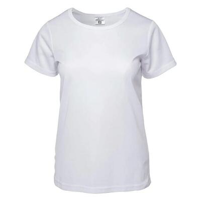 Dames dillion sport tshirt met korte mouwen (wit)