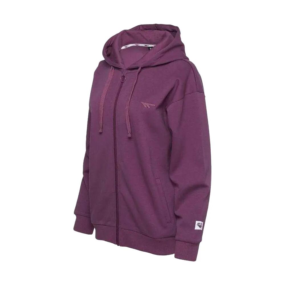 Felpa Con Cappuccio E Zip Intera Donna Hi-Tec Rigel Viola 3/5