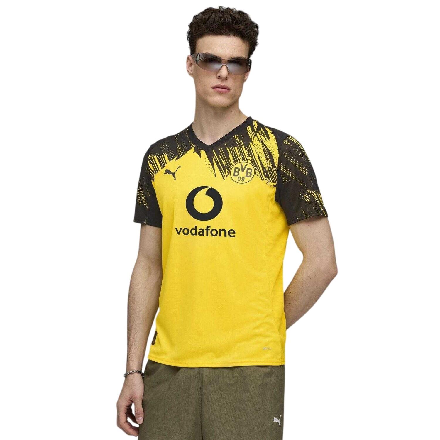 Maillot Domicile Manches Courtes 2025/26 Homme (Jaune / Noir) 4/4