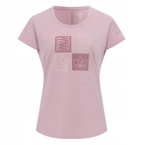 Tshirt Léger Manches Courtes Motif/style Dessin Au Trait SERENITY Femme (Mauve