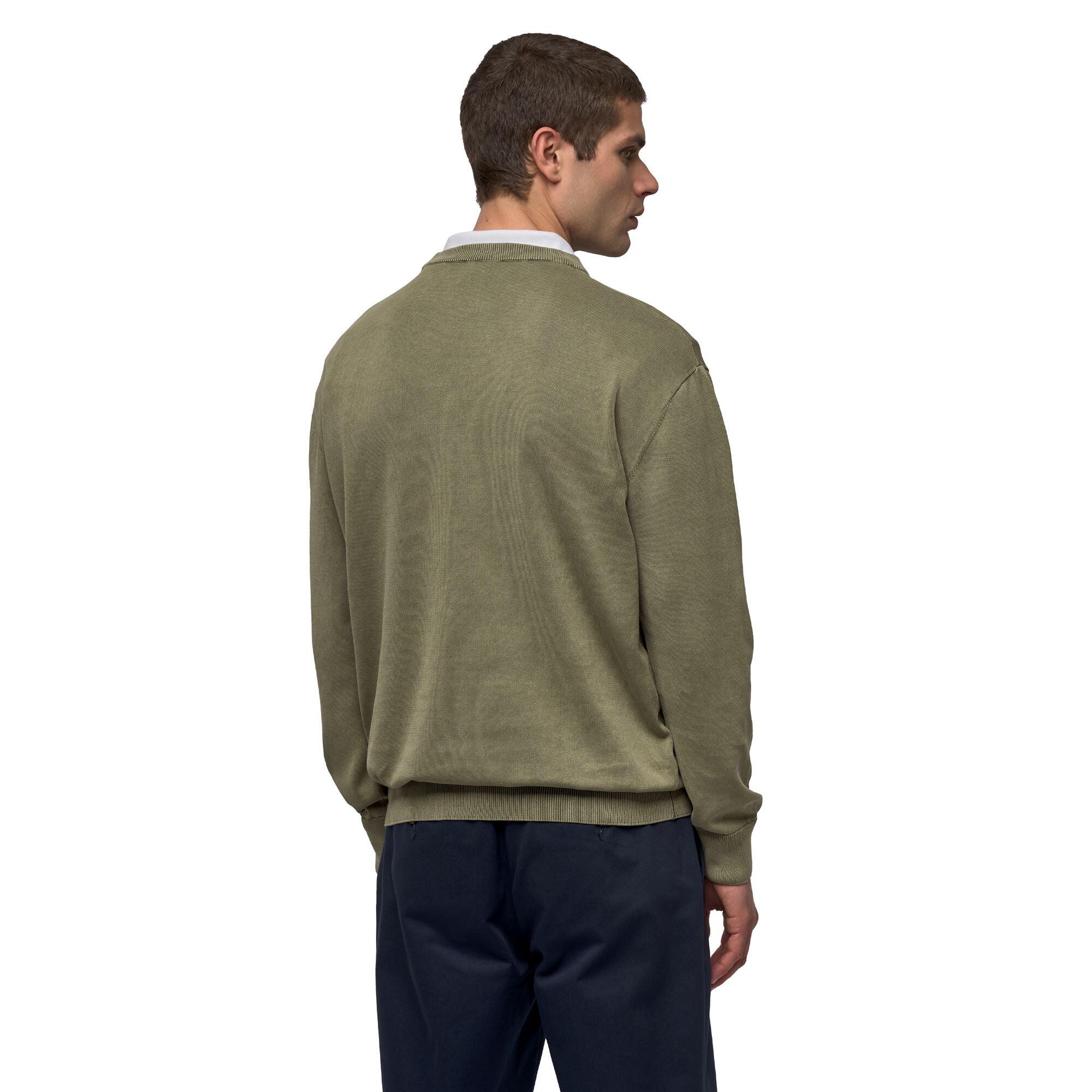 Maglione da uomo in cotone verde da casual 5/6