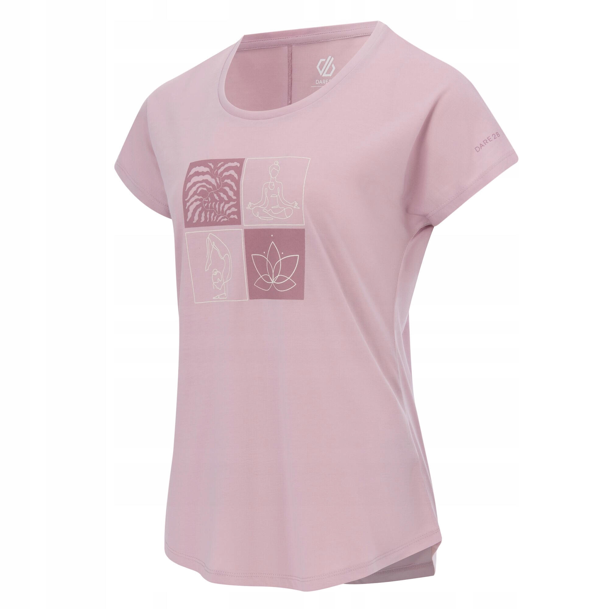 Maglietta Disegno A Tratto Leggera Donna Dare 2B Serenity Ombra Di Malva 3/4