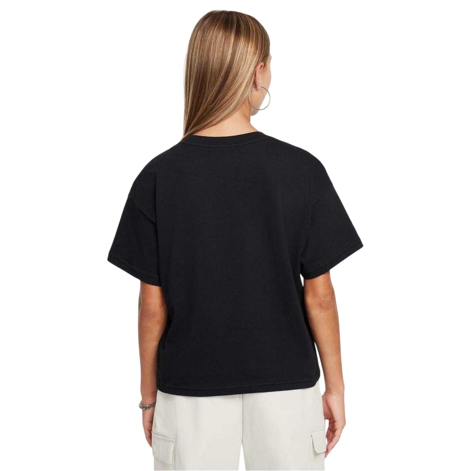 Maglietta Regolare Swoosh Ragazze Nike Nero Bianco 2/2
