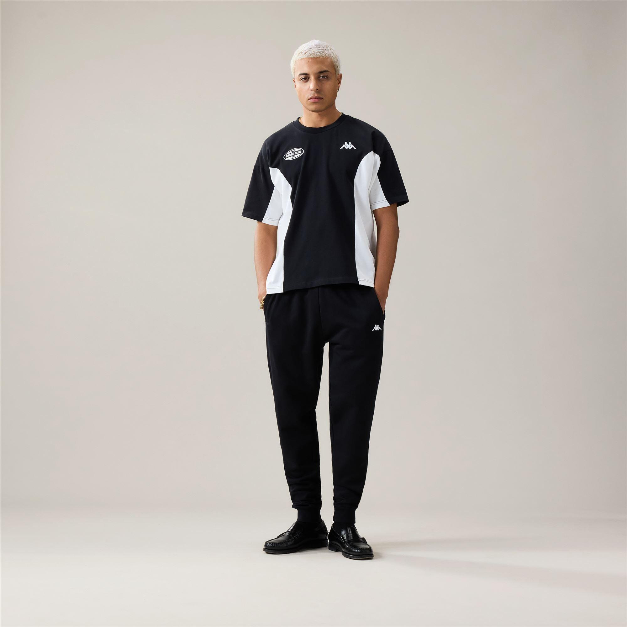 T-shirt da uomo in cotone nero da streetwear sportivo 5/5