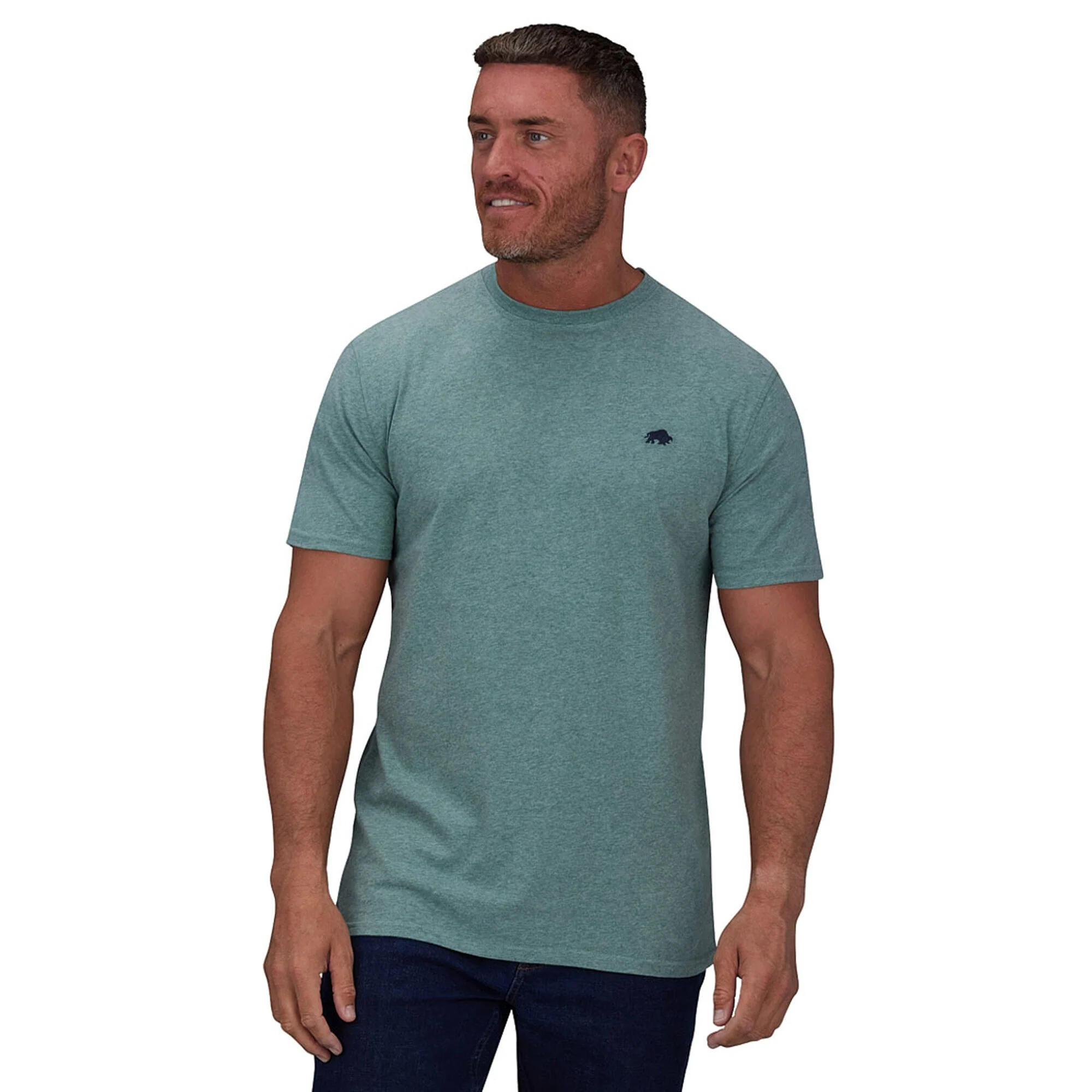 "Classic" TShirt für Herren Grün meliert 3/3