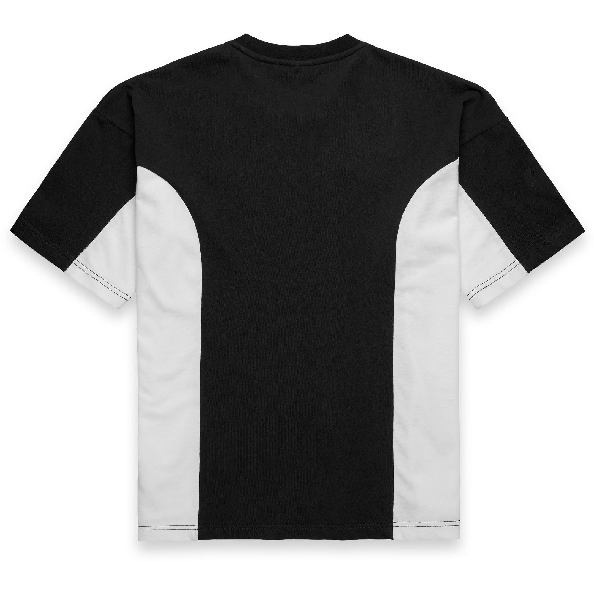 T-shirt da uomo in cotone nero da streetwear sportivo 3/5