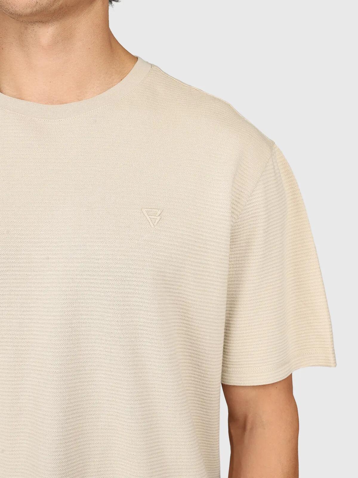 Dozan Homme T-shirt Mode Coupe régulière Col rond Feather Grey 7/7