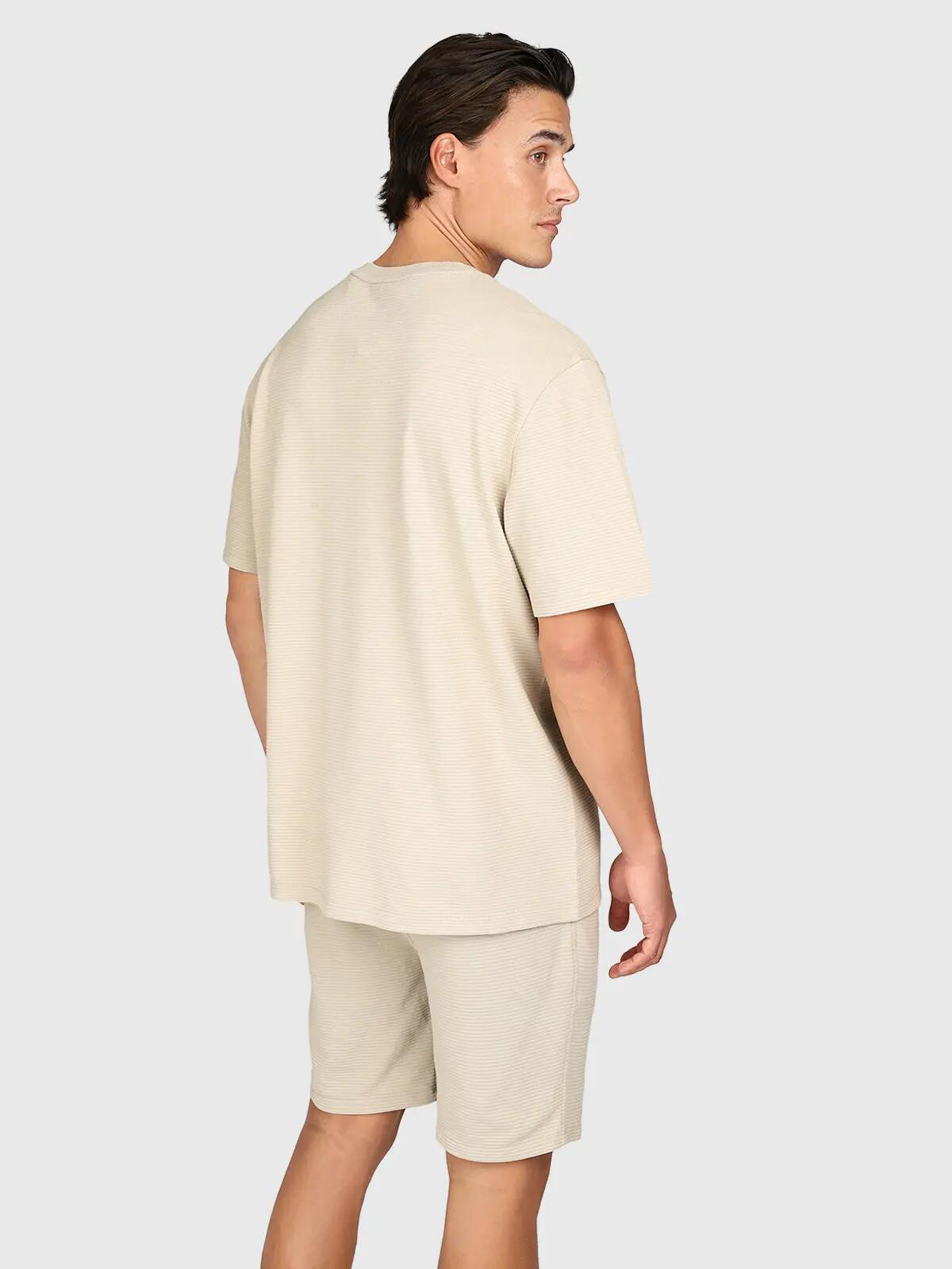 Dozan Homme T-shirt Mode Coupe régulière Col rond Feather Grey 2/7