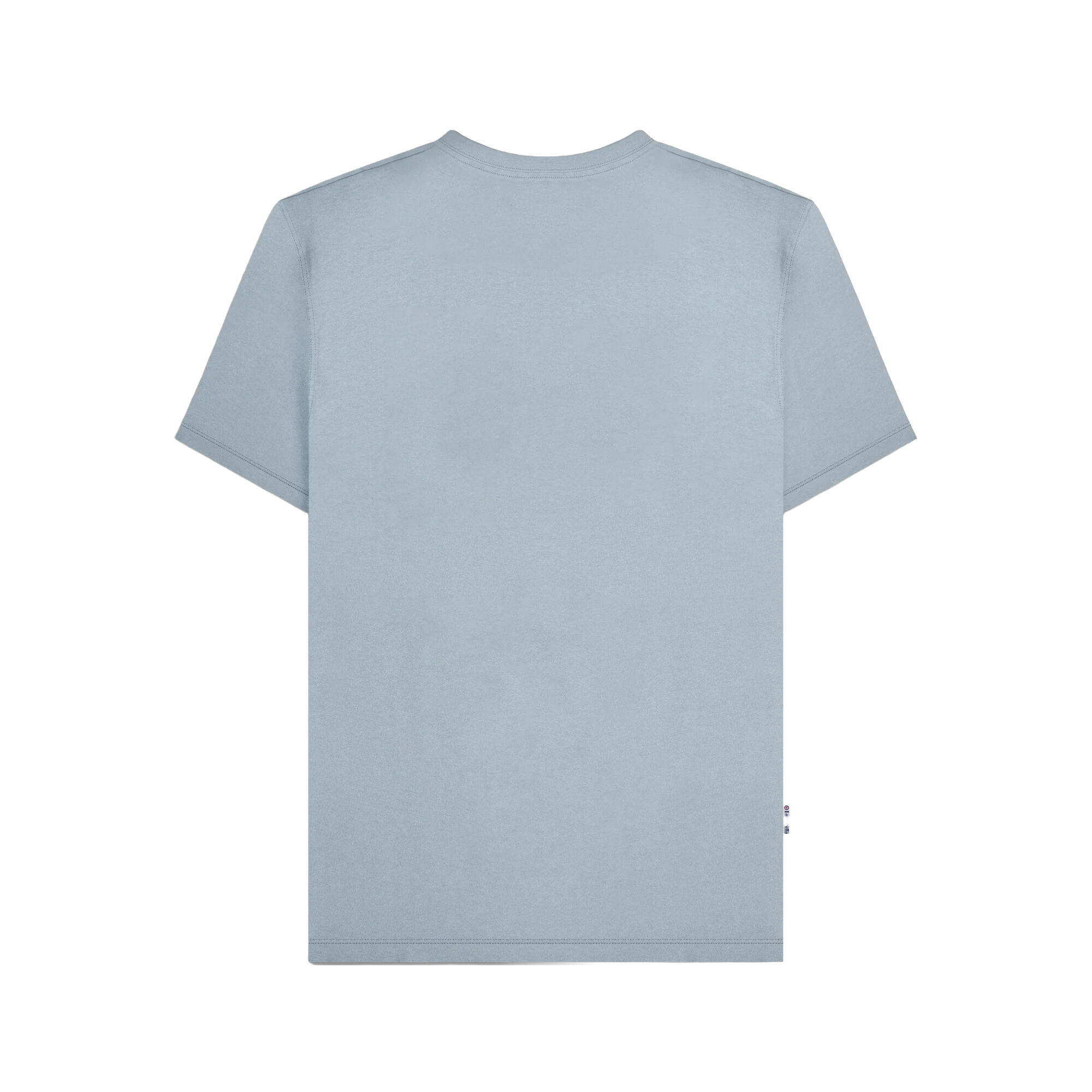 Mens AW24 Two Tone Panelled TShirt (Dusky Blue/Dark Blue) 3/3