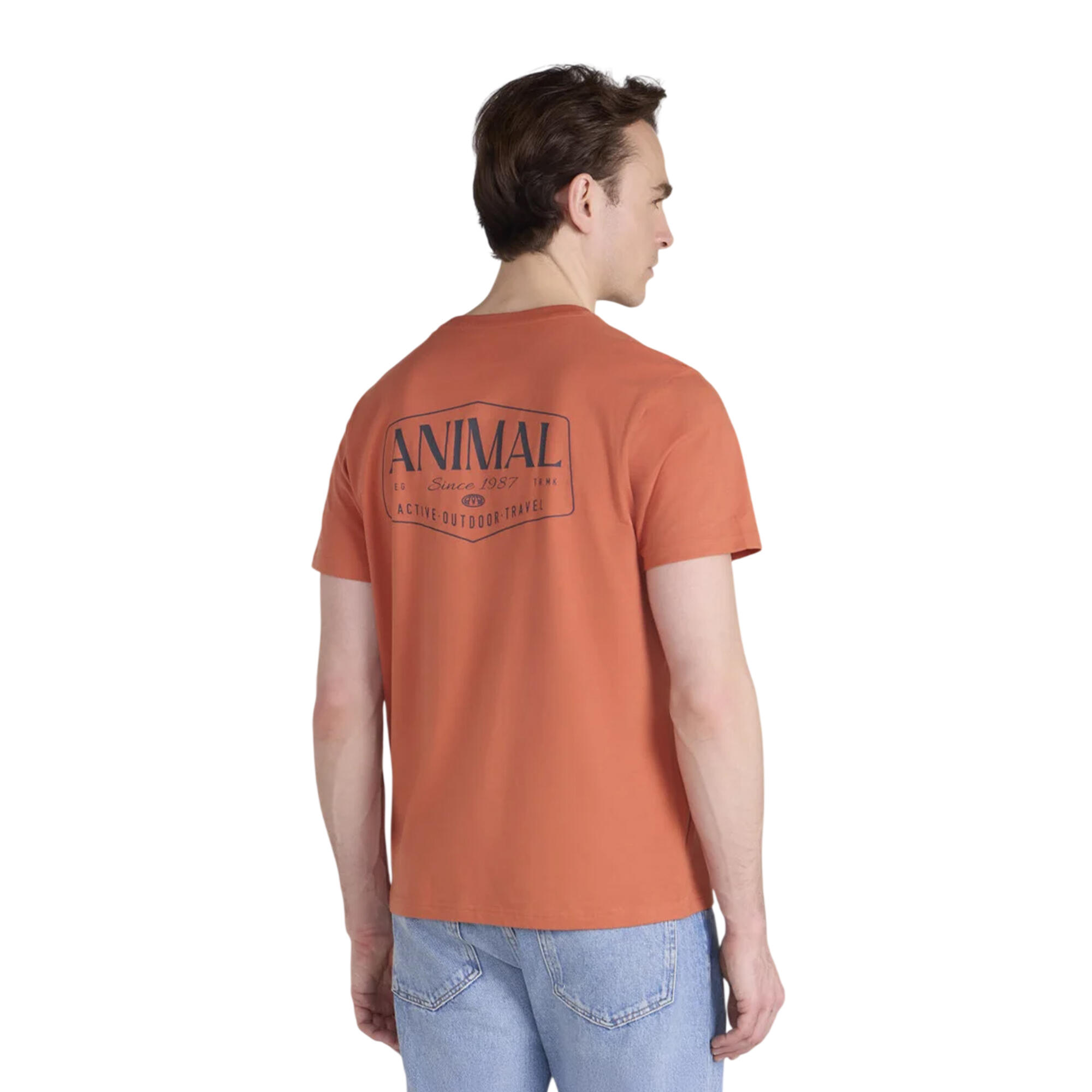 "Jacob" TShirt für , Logo Herren Leuchtend Orange 3/4