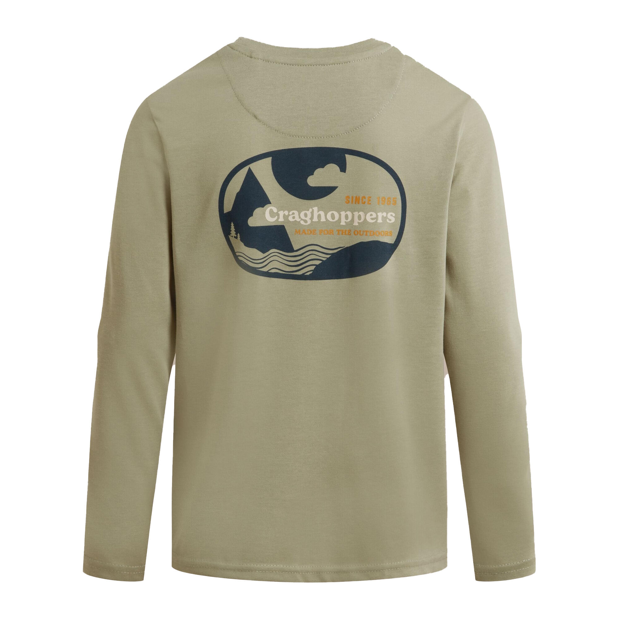 Tshirt Manches Longues Motif/style Imprimé Au Dos CRUZ Enfant (Kaki Pâle 2/3