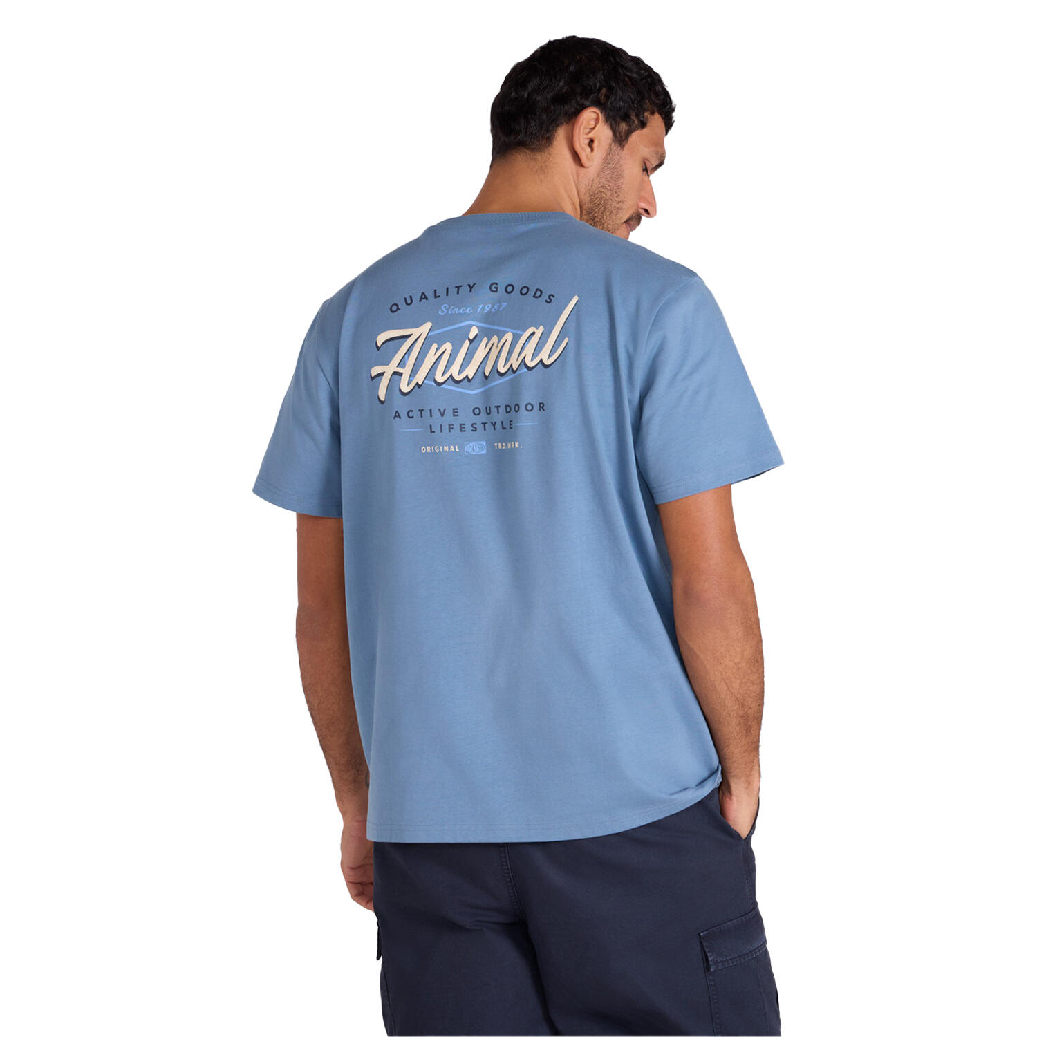 "Chase" TShirt für , leger Herren Blau 3/6