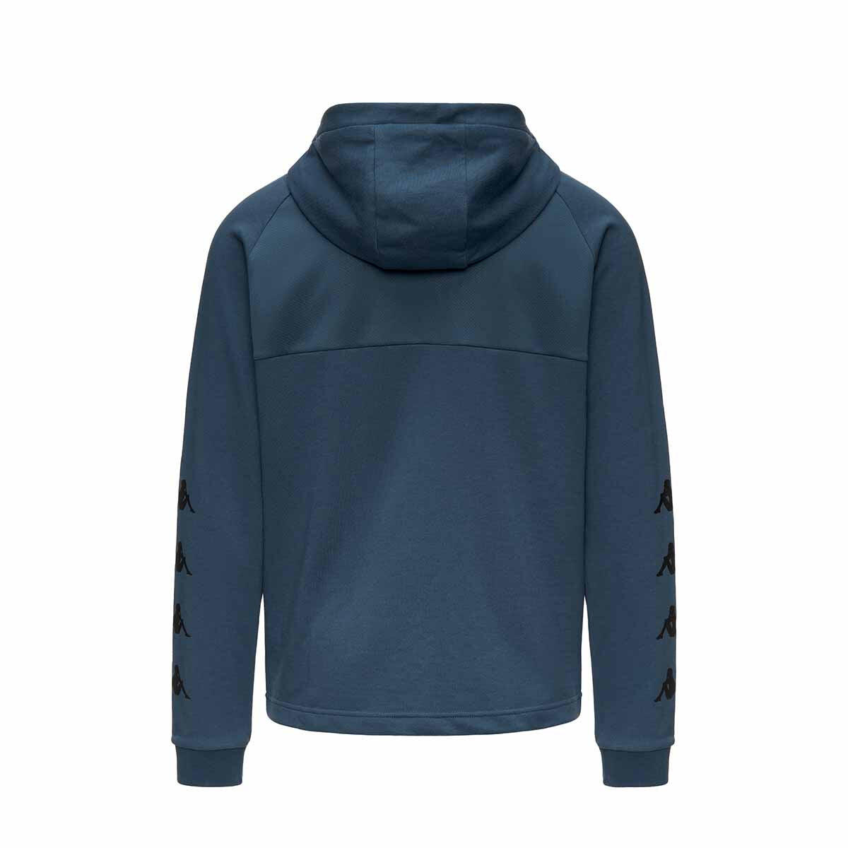 Felpa con cappuccio e zip da uomo in cotone blu da palestra 6/6