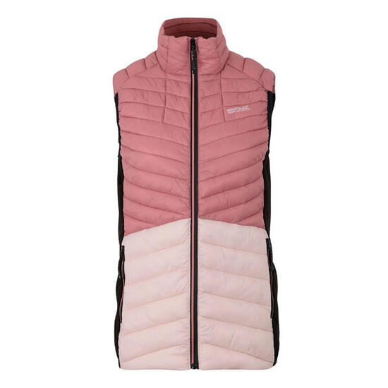 Veste Hybride Matelassée Sans Manches LEEDRE Femme (Rose Pâle / Rose / Noir)