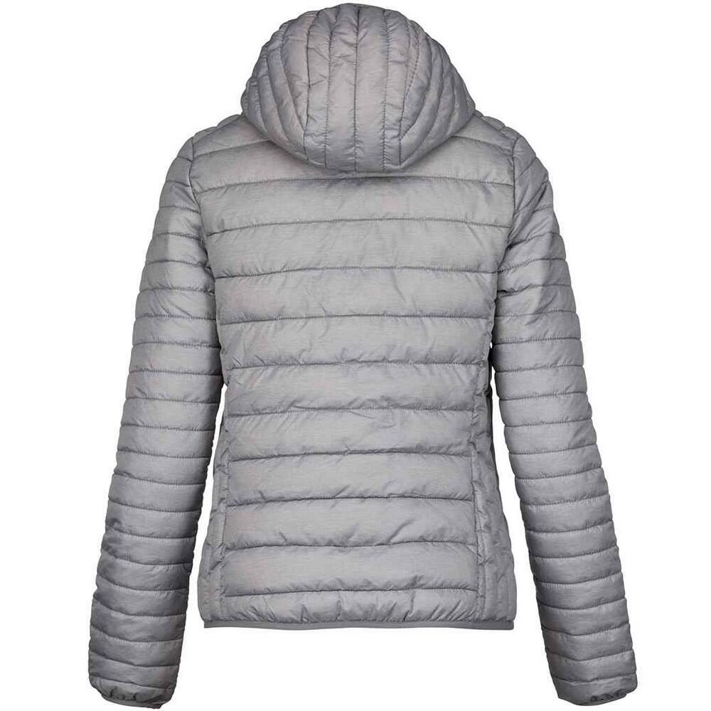 Steppjacke mit Kapuze für Damen Silber meliert 2/2