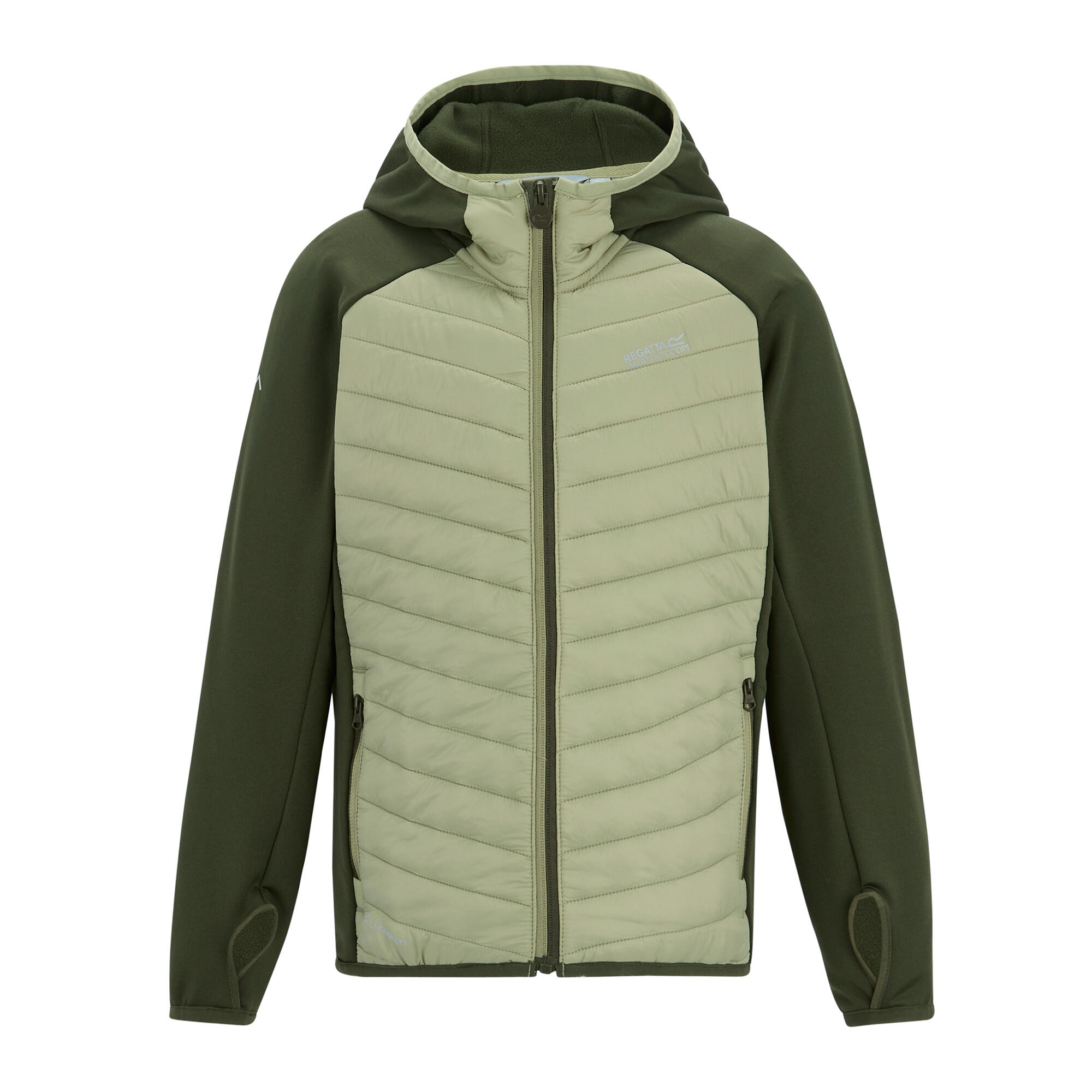 Andreson Hybride Jas voor kinderen (Donker Khaki/Licht salie) 2/5