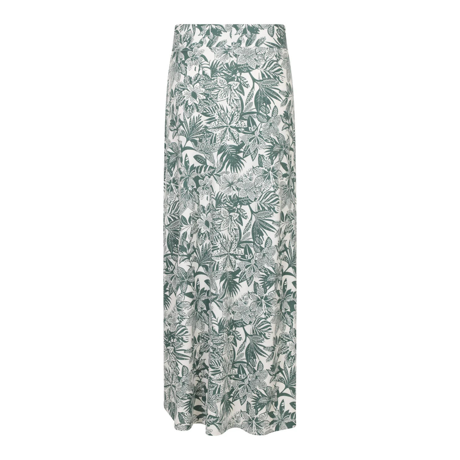 Womens/Ladies Shore Jersey Cotton Blend Long Skirt (Green) 2/3