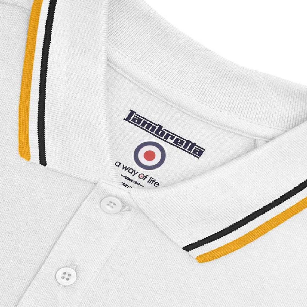 Polo Homme (Blanc / Noir / Jaune Or) 4/4