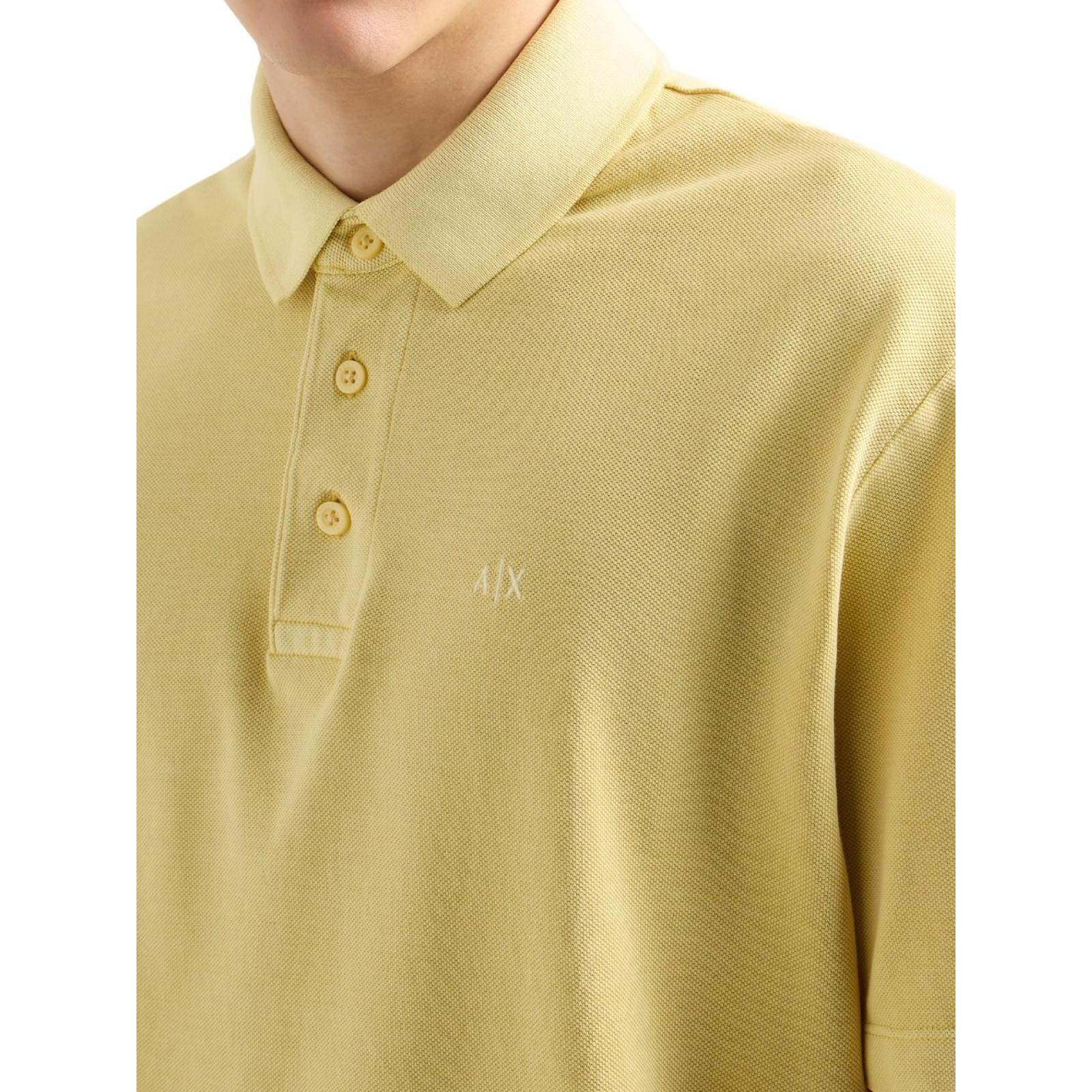 Polo Diseño Logotipo Bordado para Hombre Amarillo 3/3