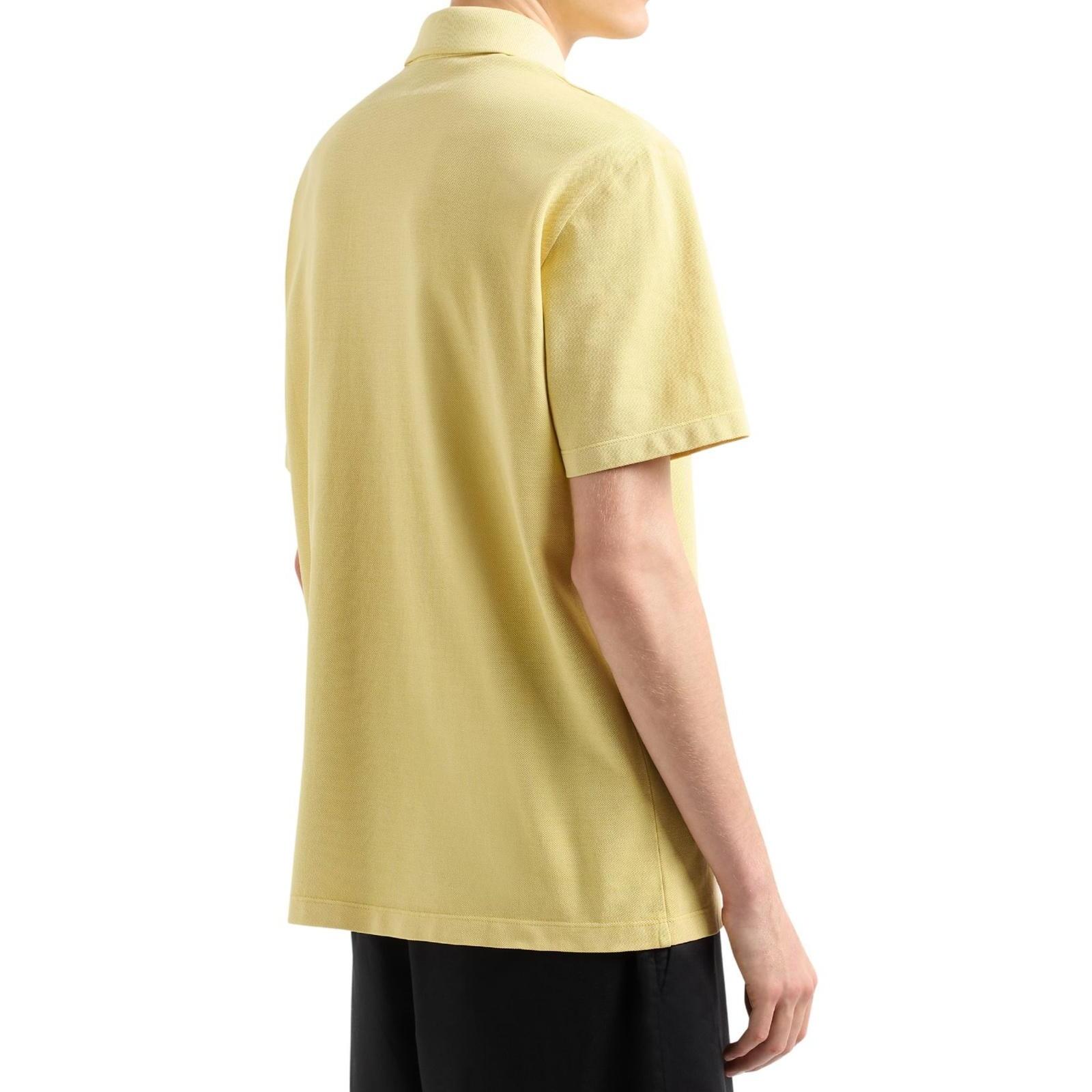 Polo Diseño Logotipo Bordado para Hombre Amarillo 2/3
