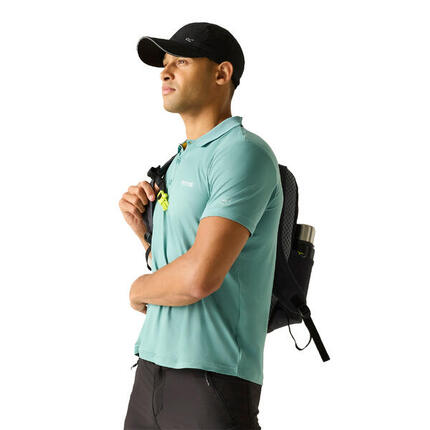Polo Extensible Motif/style Logo Brodé MAVERIK Homme (Bleu De Gris)