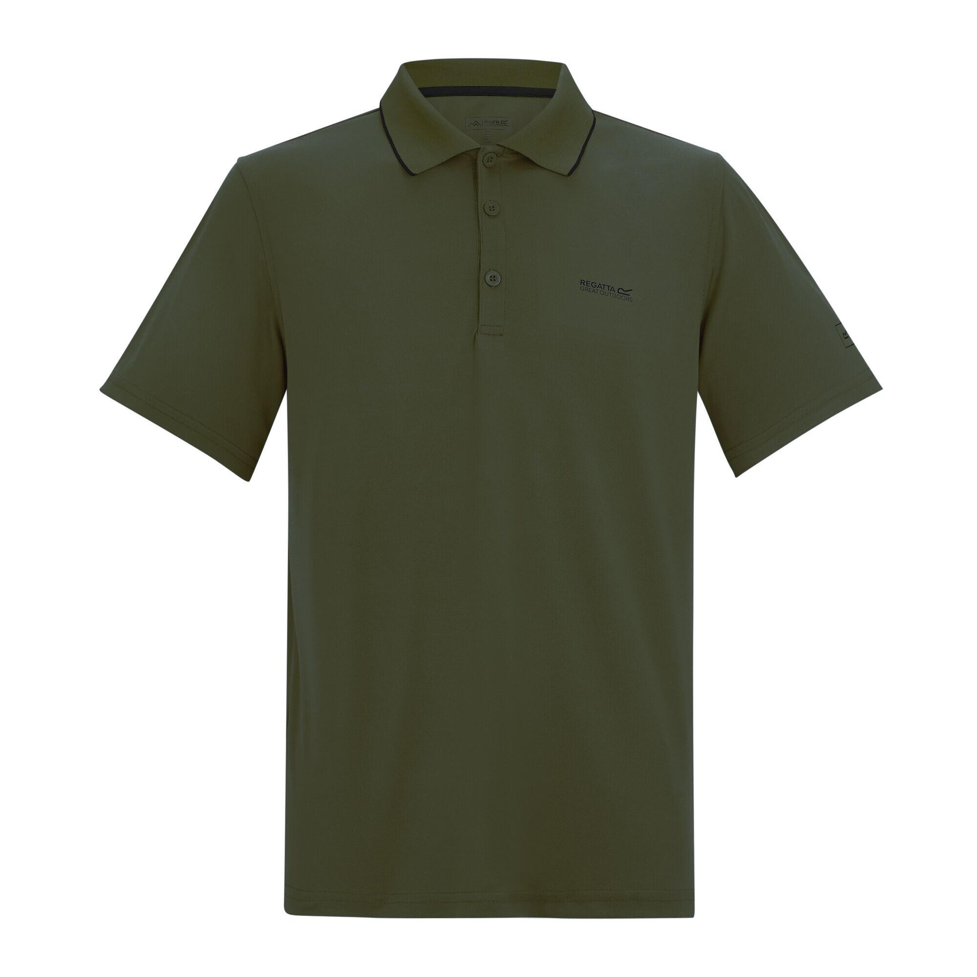 Heren Maverick V Actief Poloshirt (Donkere Khaki) 2/5