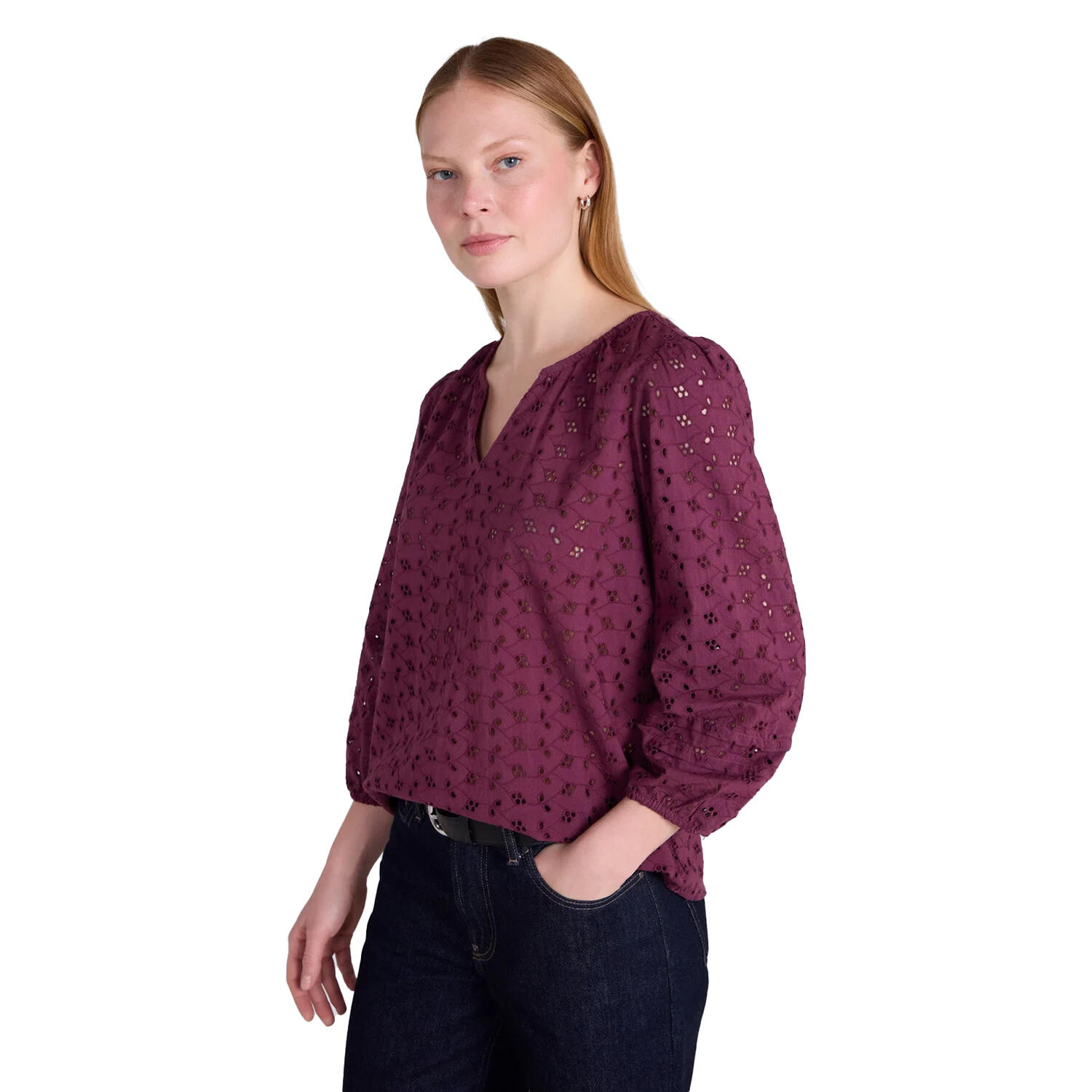 Camicia Casual Ricami Leggera Manica A 3/4 Donna Mountain Warehouse Viola 1/4