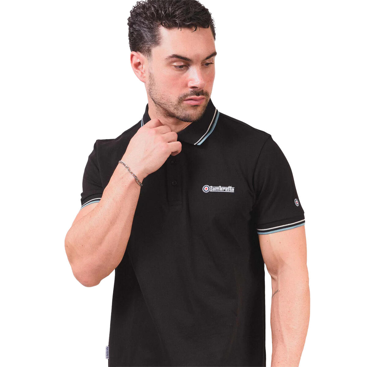 Polo Homme (Noir / Beige / Bleu Clair) 3/4