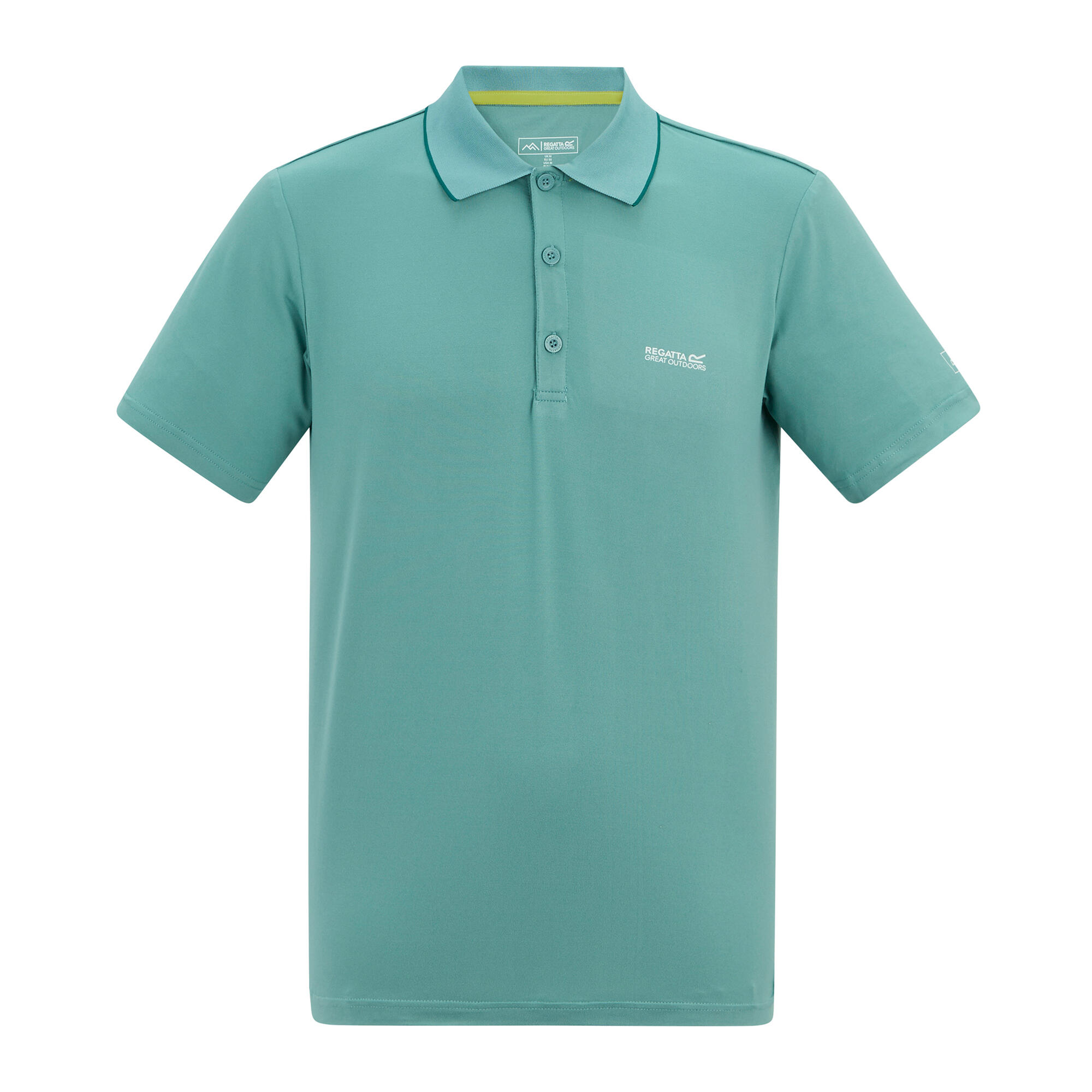 Polo Extensible Motif/style Logo Brodé MAVERIK Homme (Turquoise) 2/5