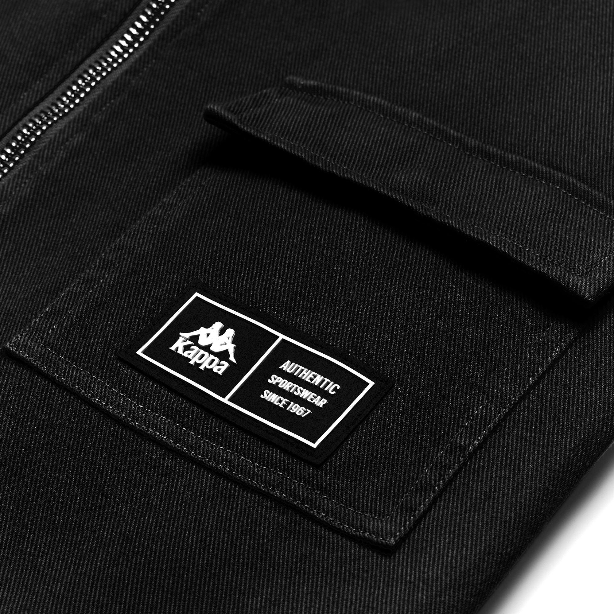 Camicia da uomo in cotone nero da streetwear sportivo 4/4