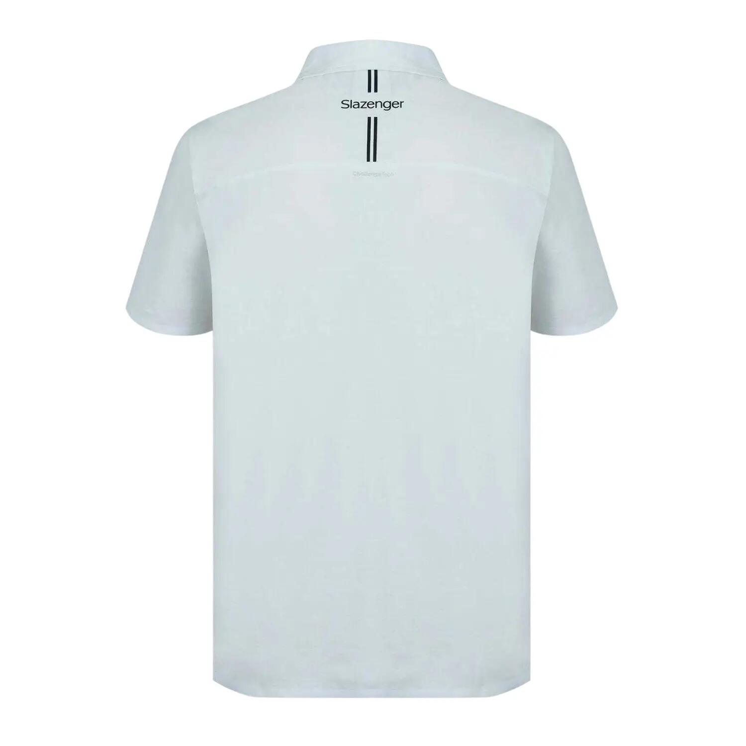 Polo Golf Motif/style Rayures Contrastées Homme (Blanc) 2/3