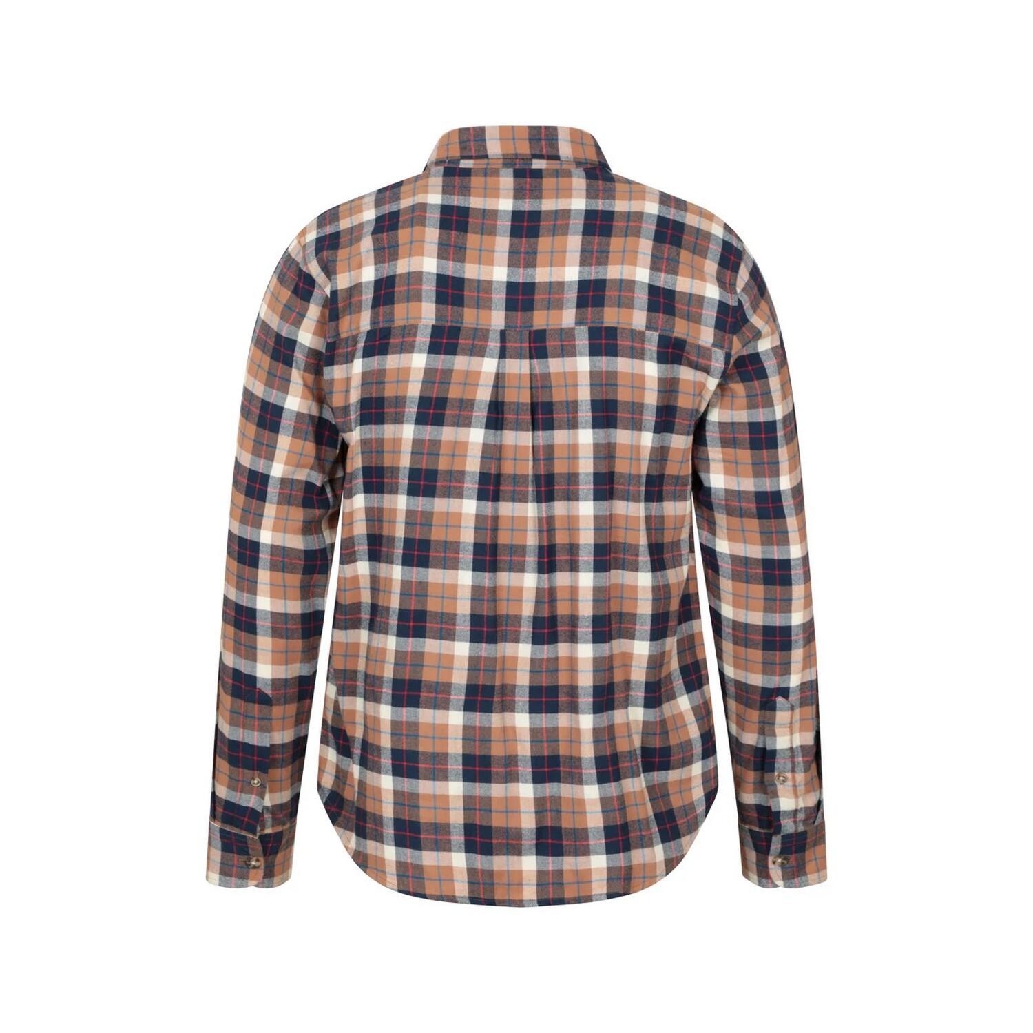 Mens Maine Flannel LongSleeved Shirt (Tan) 2/3