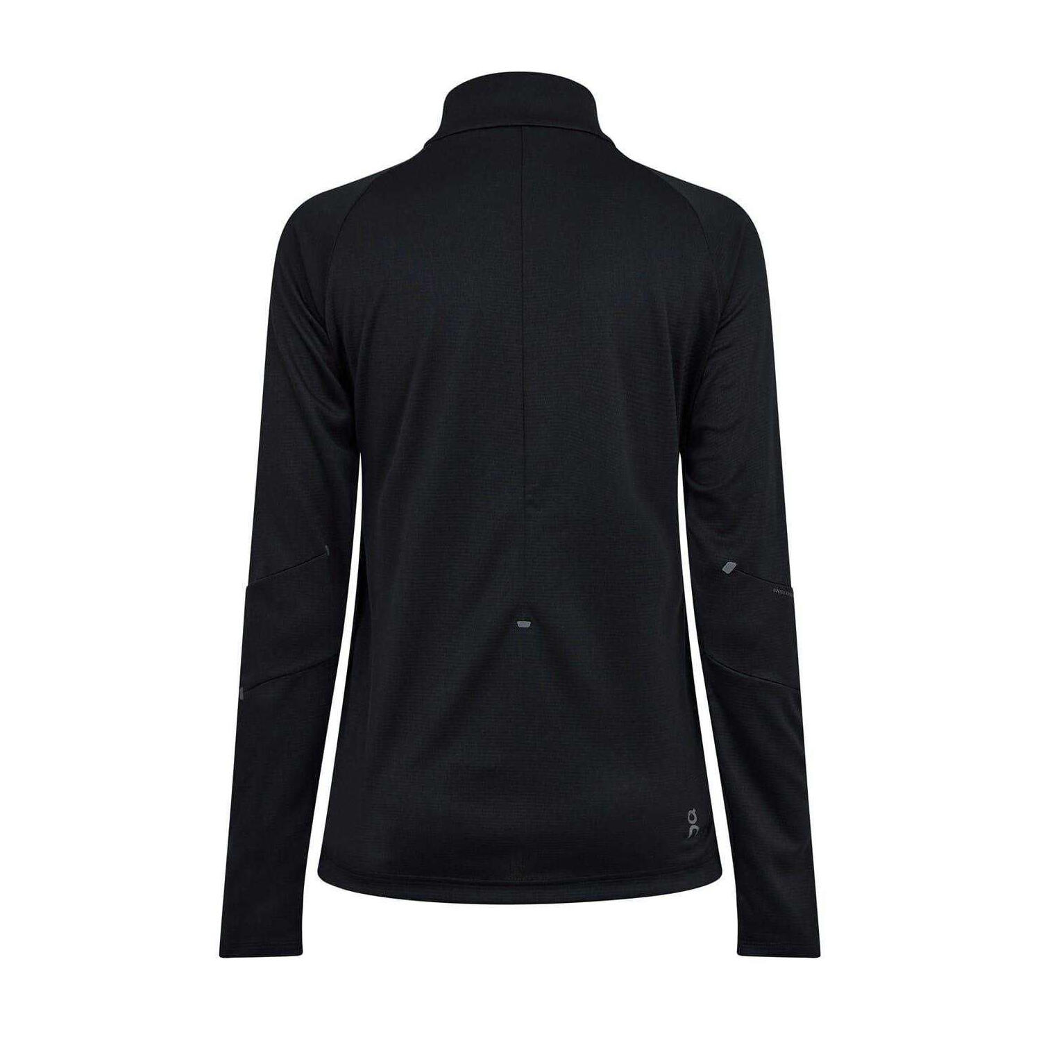 Top Mezza Cerniera Manica Lunga Donna On Running Climate Nero 2/3
