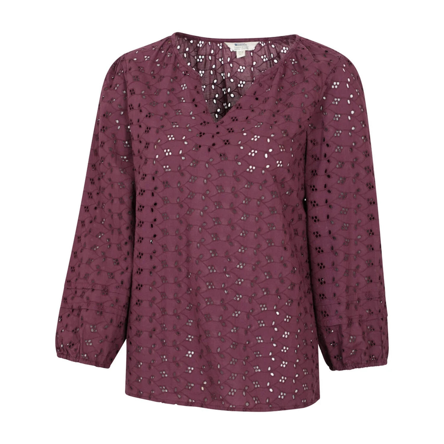 Camicia Casual Ricami Leggera Manica A 3/4 Donna Mountain Warehouse Viola 3/4