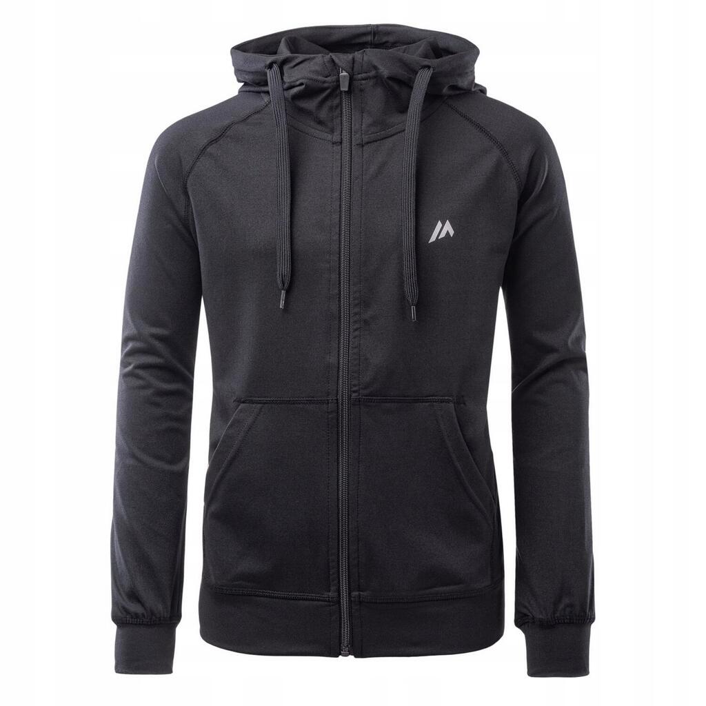 Childrens/Kids Akos Drawstring Full Zip Hoodie (Black)