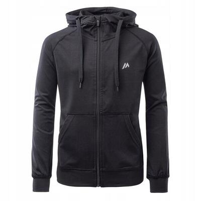 Childrens/kids akos trekkoord full zip hoodie (zwart)