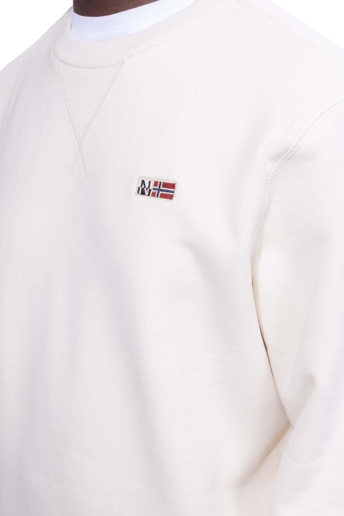 NAPAPIIJRI - Moletom Napapijri Buri de homem, tamanho 3XL, cor Marfim 3/3