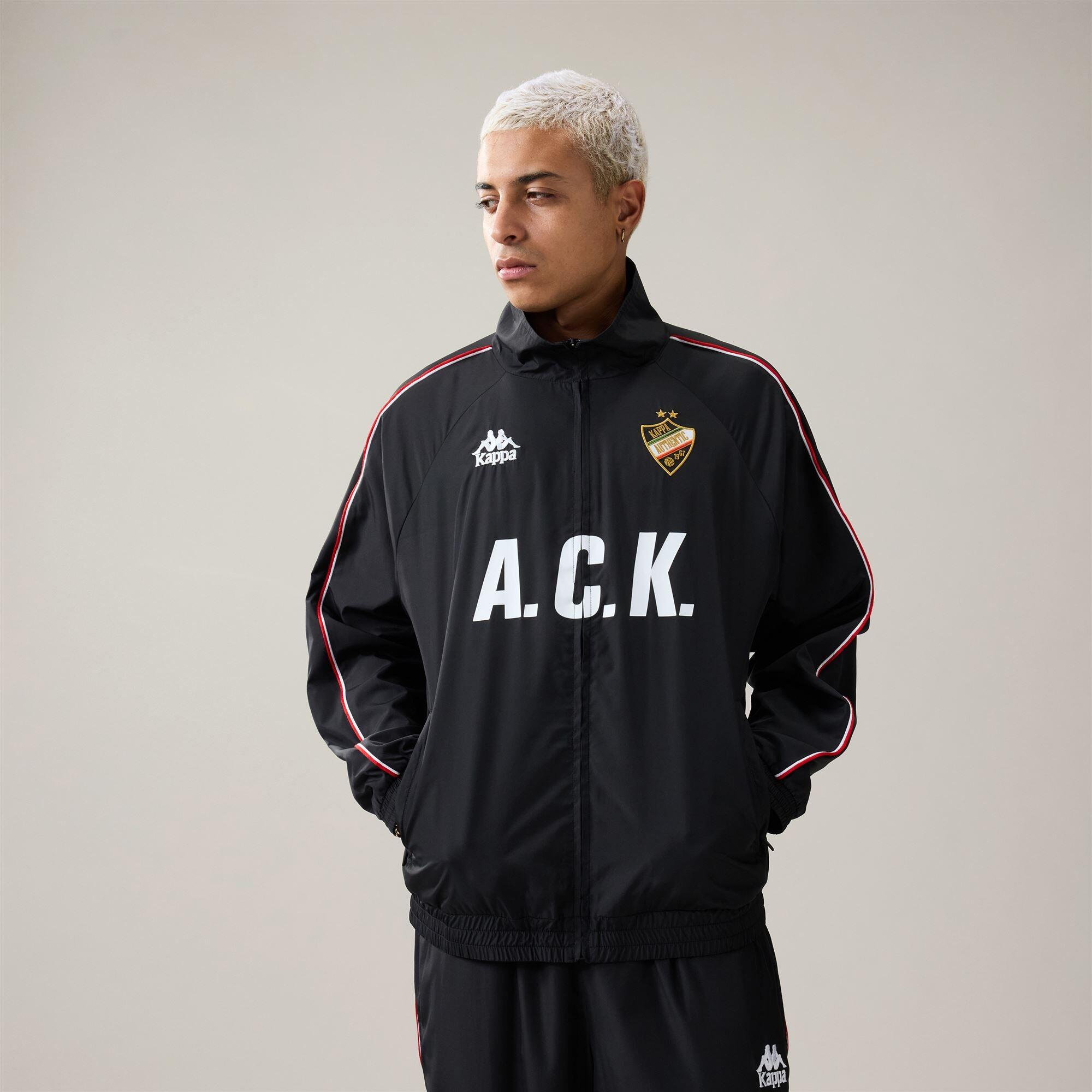 Felpa con zip da uomo in poliestere nero da streetwear sportivo 4/5