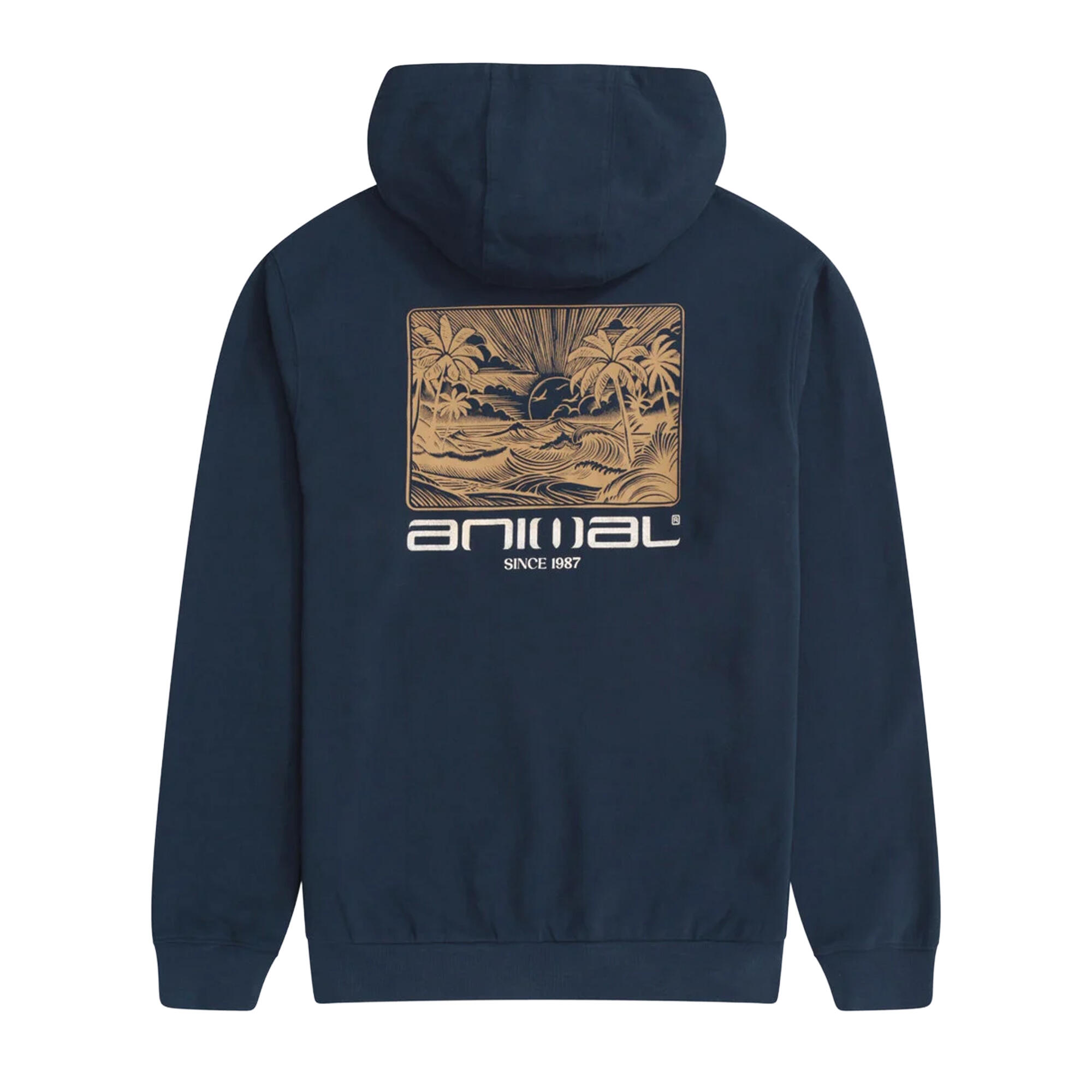"River" Kapuzenpullover für Herren Kobalt 3/4