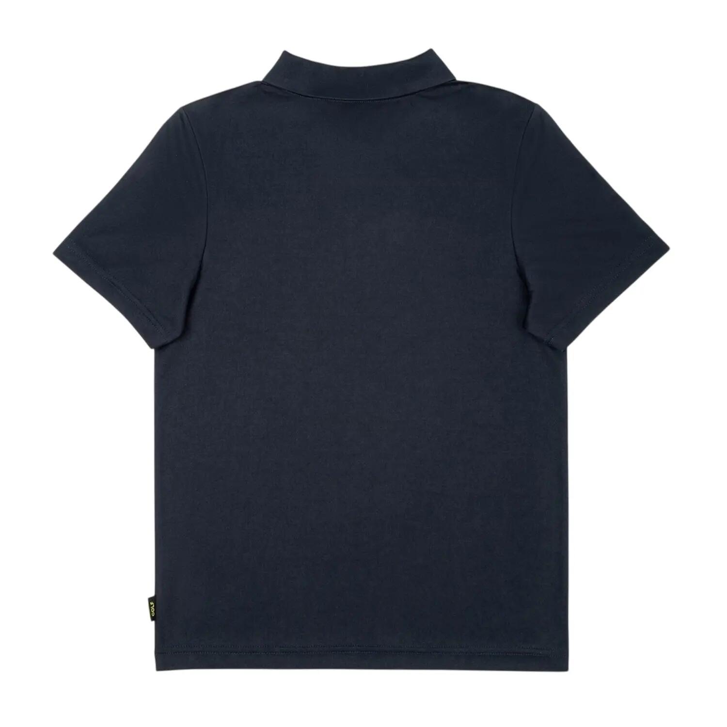 Maglietta Polo Tinta Unita Logo Maniche Corte Bambini Slazenger Blu Navy 2/2