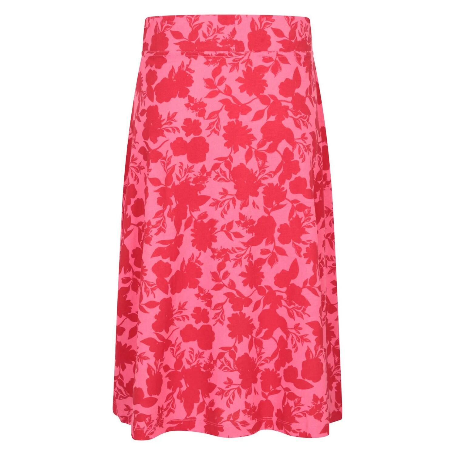 Womens/Ladies Waterfront Midi Skirt (Red) 2/3