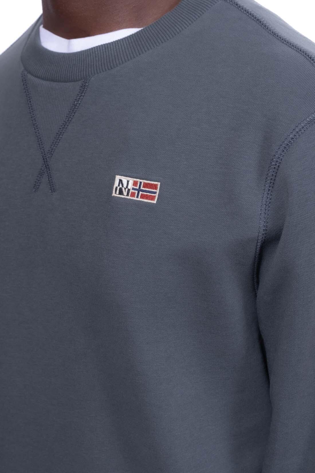 NAPAPJIRI Sweat-shirt homme Buri - Vert sauge - Taille XL 3/3