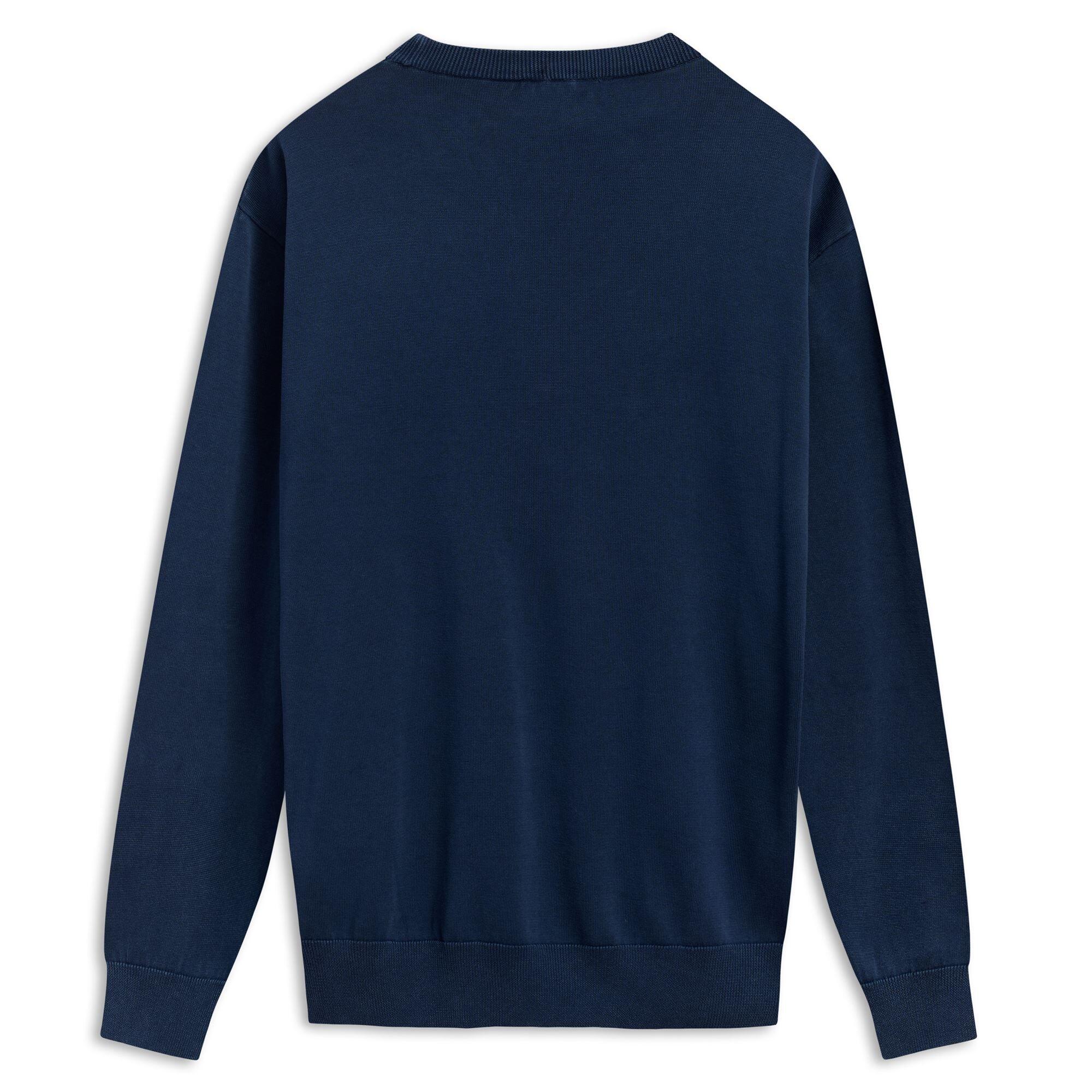 Maglione da uomo in cotone blu da casual 2/3
