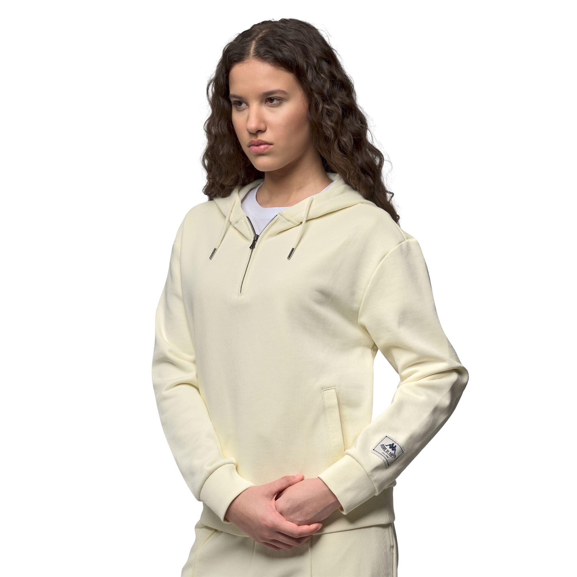Felpa da donna in cotone beige da casual 4/6